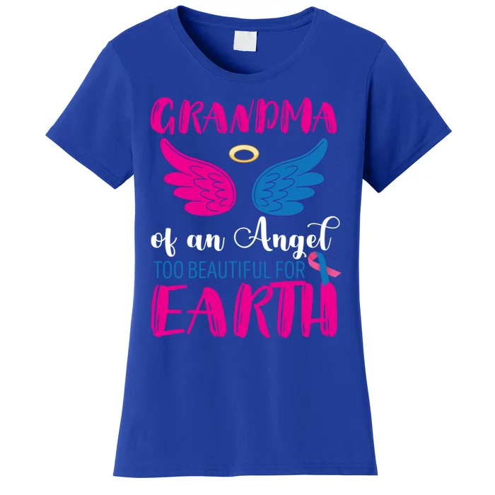 Grandma Of An Angel Miscarriage Awareness Infant Loss Gift Women's T-Shirt