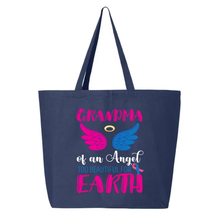 Grandma Of An Angel Miscarriage Awareness Infant Loss Gift 25L Jumbo Tote