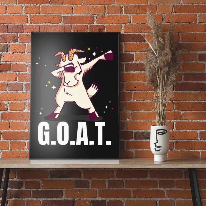 Greatest Of All Time G.O.A.T. Funny Goat Dab Dancing Design Poster