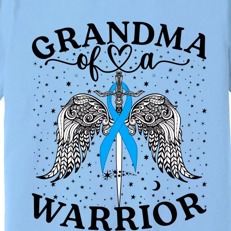 Grandma Of A Warrior Prostate Cancer Awareness Support Squad Gift Premium T-Shirt