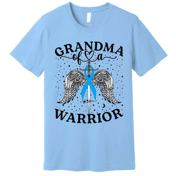 Grandma Of A Warrior Prostate Cancer Awareness Support Squad Gift Premium T-Shirt