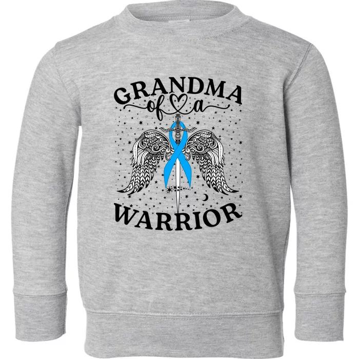 Grandma Of A Warrior Prostate Cancer Awareness Support Squad Gift Toddler Sweatshirt