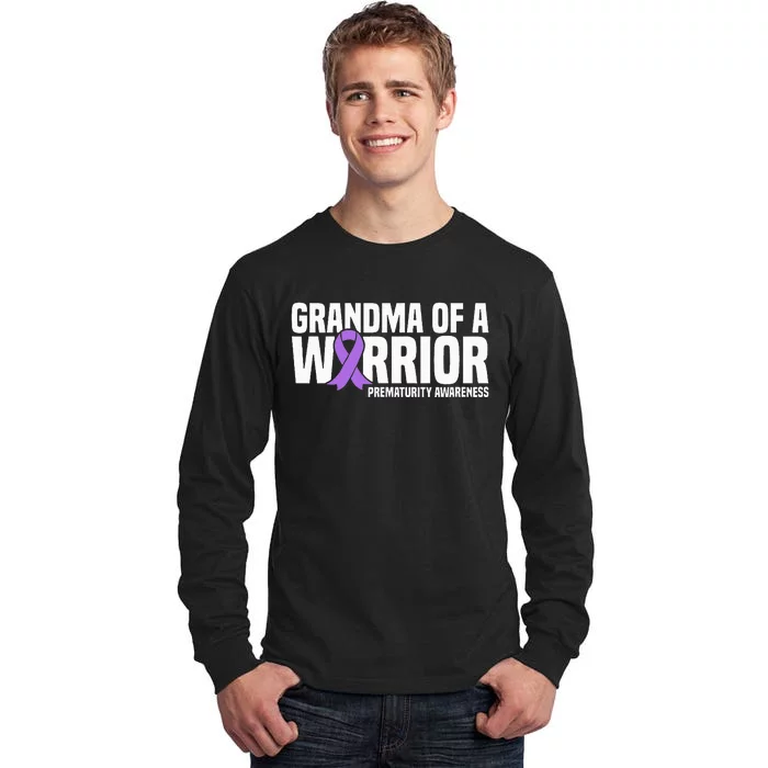 Grandma of a Warrior NICU Prematurity Awareness Tall Long Sleeve T-Shirt