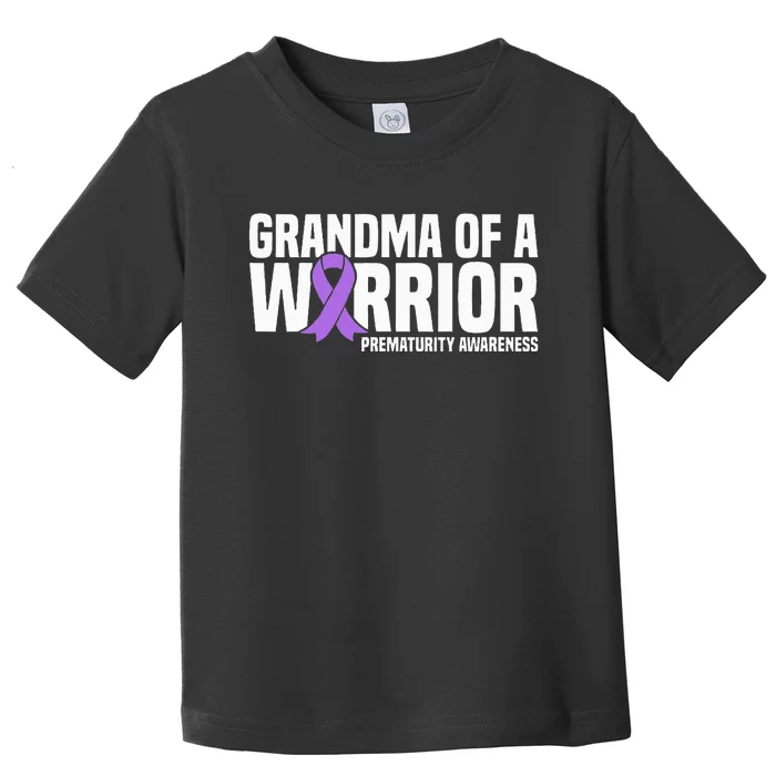 Grandma of a Warrior NICU Prematurity Awareness Toddler T-Shirt