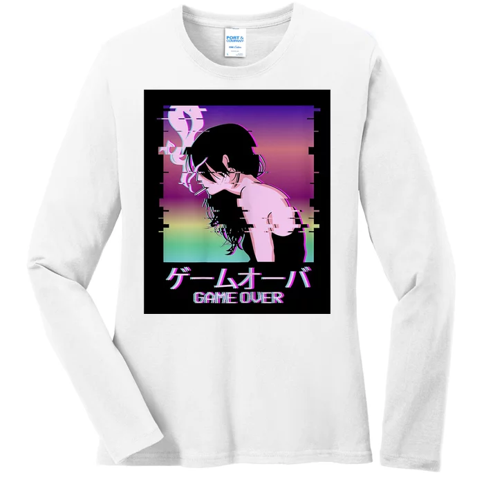 Game Over Anime Ladies Long Sleeve Shirt