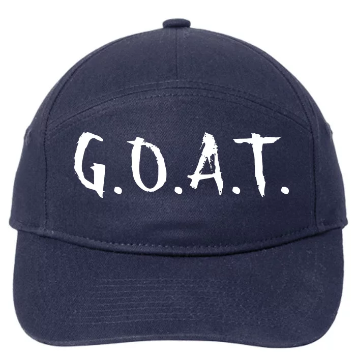 Greatest Of All Time GOAT 7-Panel Snapback Hat