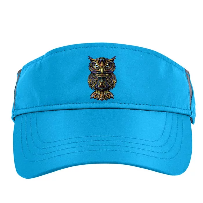 Geometric Owl Artistic Wise Angry Nocturnal Bird Men Women Adult Drive Performance Visor