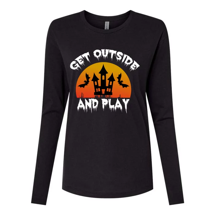 Get Outside And Play Womens Cotton Relaxed Long Sleeve T-Shirt