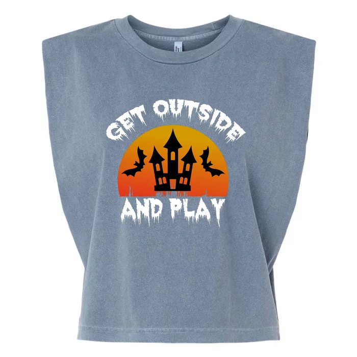 Get Outside And Play Garment-Dyed Women's Muscle Tee