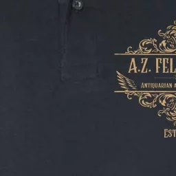 Good Omens A.Z. Fell And Co Antiquarian And Unusual Books Softstyle Adult Sport Polo