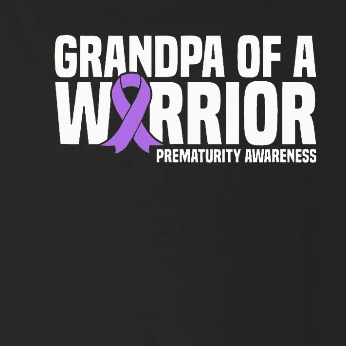 Grandpa of a Warrior NICU Prematurity Awareness Toddler Long Sleeve Shirt