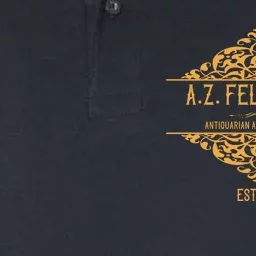 Good Omens A.Z. Fell And Co Antiquarian And Unusual Books Tees Aziraphale Crow Softstyle Adult Sport Polo