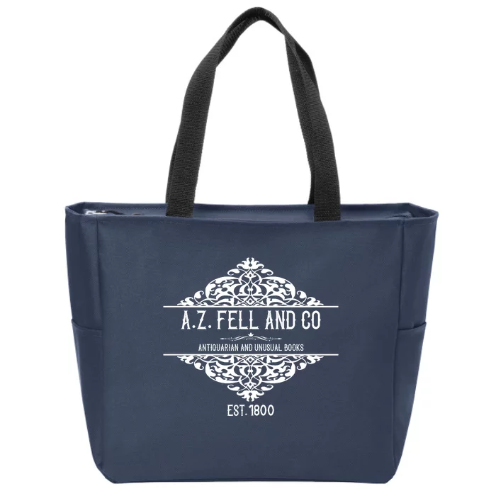 Good Omens A.Z. Fell And Co Antiquarian And Unusual Books Tees Aziraphale Crow Zip Tote Bag