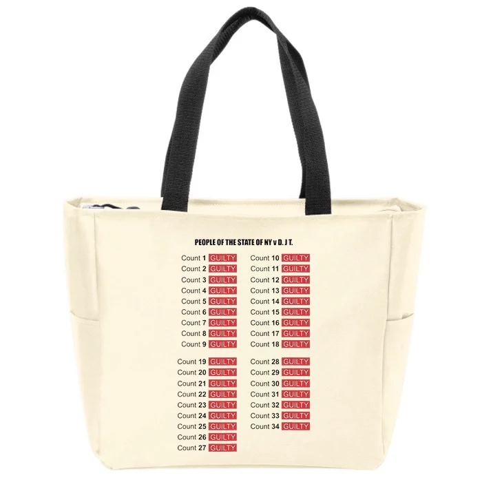 Guilty On All 34 Counts Zip Tote Bag