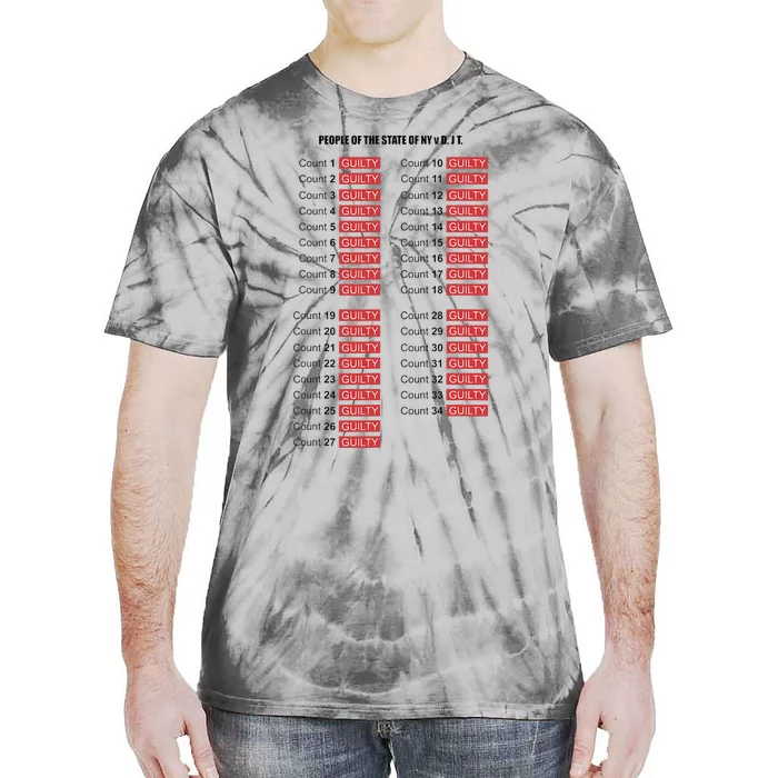 Guilty On All 34 Counts Tie-Dye T-Shirt