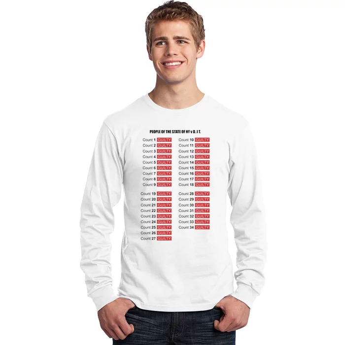 Guilty On All 34 Counts Long Sleeve Shirt