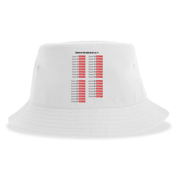 Guilty On All 34 Counts Sustainable Bucket Hat