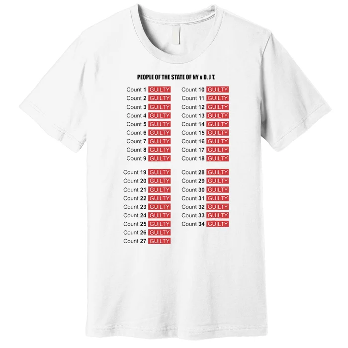 Guilty On All 34 Counts Premium T-Shirt