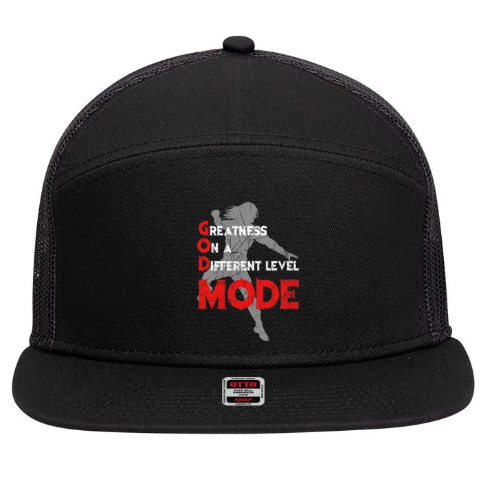 Greatness On A Different Level Mode 7 Panel Mesh Trucker Snapback Hat