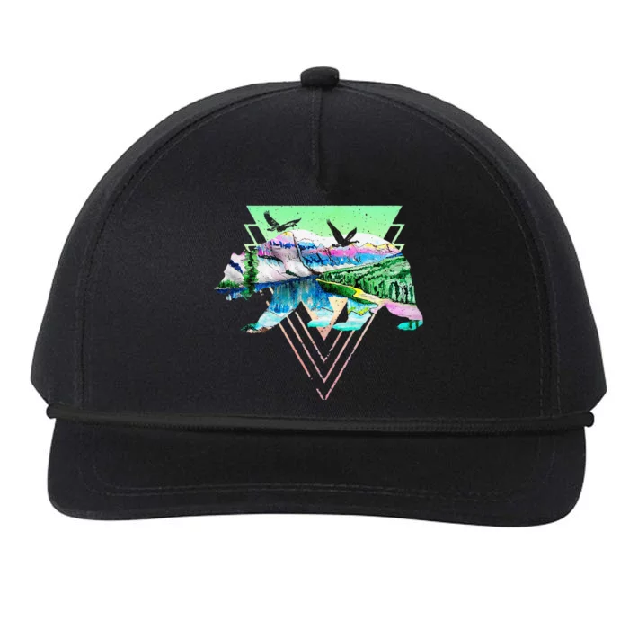 Great Outdoors Adventure Bear Snapback Five-Panel Rope Hat