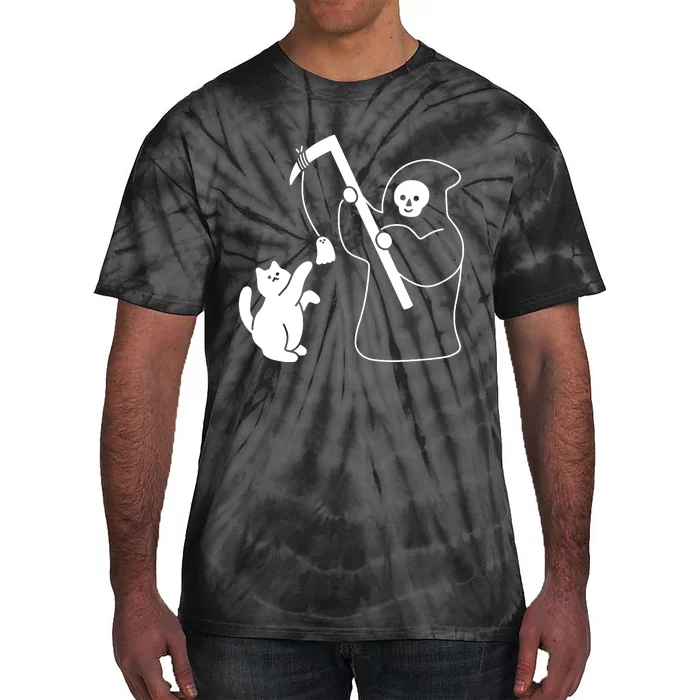 GHOST ON A STRING CAT TOY Tie-Dye T-Shirt