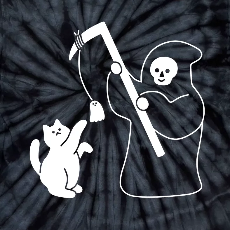 GHOST ON A STRING CAT TOY Tie-Dye T-Shirt