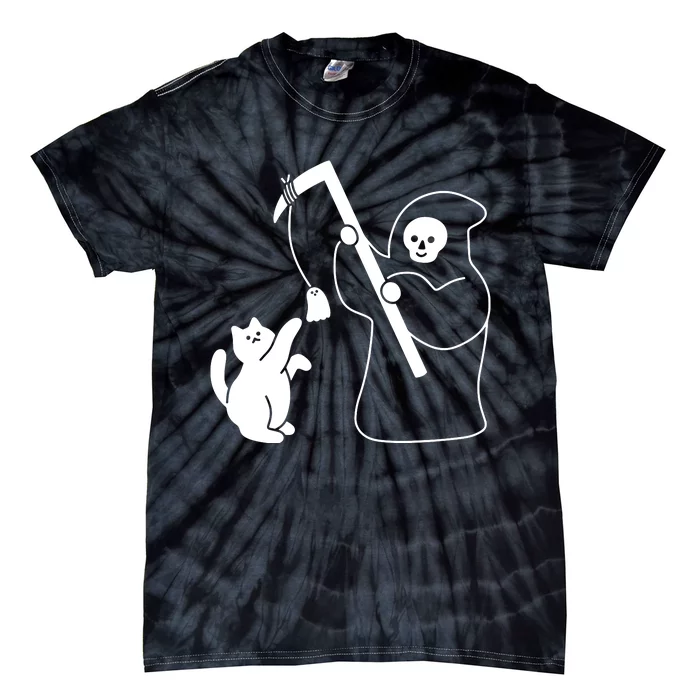 GHOST ON A STRING CAT TOY Tie-Dye T-Shirt