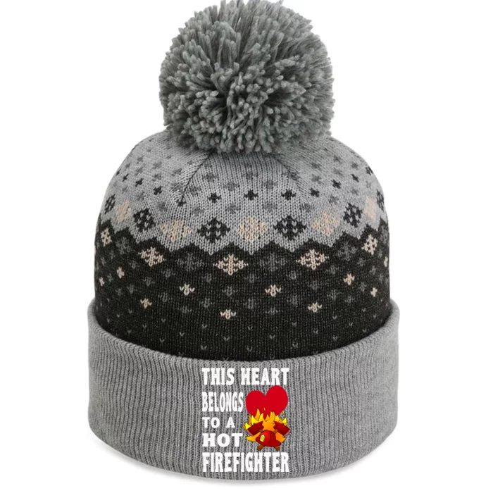 Girlfriend Of A Firefighter Cute Gift The Baniff Cuffed Pom Beanie