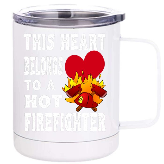 Girlfriend Of A Firefighter Cute Gift Front & Back 12oz Stainless Steel Tumbler Cup