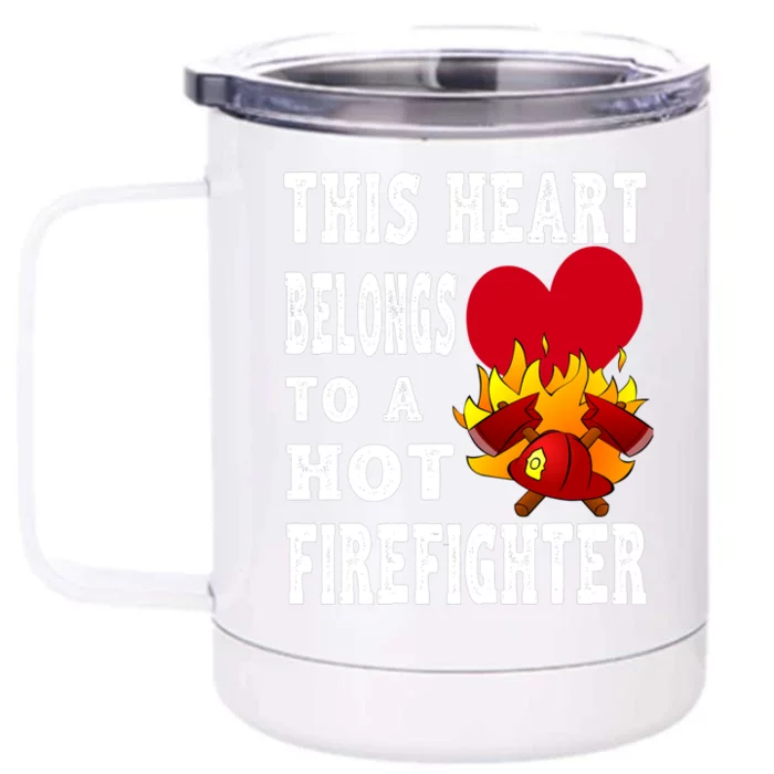 Girlfriend Of A Firefighter Cute Gift Front & Back 12oz Stainless Steel Tumbler Cup