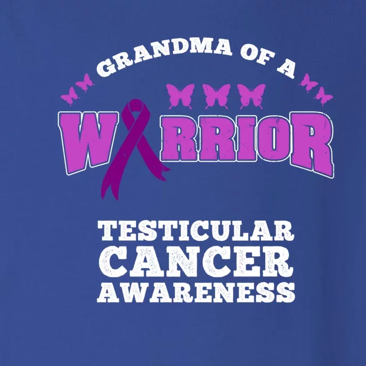 Grandma Of A Warrior Testicular Cancer Awareness Gift Toddler Long Sleeve Shirt