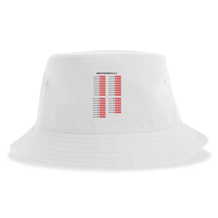 Guilty On All 34 Counts Sustainable Bucket Hat