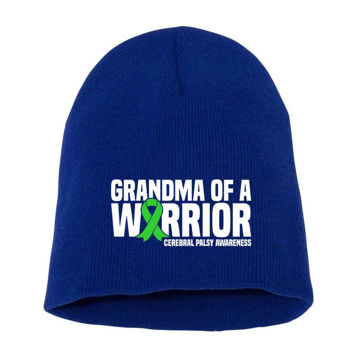 Grandma Of A Warrior Cerebral Palsy Awareness Gift Short Acrylic Beanie