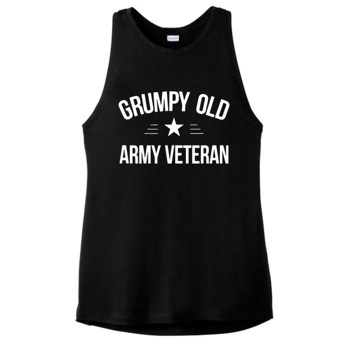 Grumpy Old Army Veteran Ladies Tri-Blend Wicking Tank