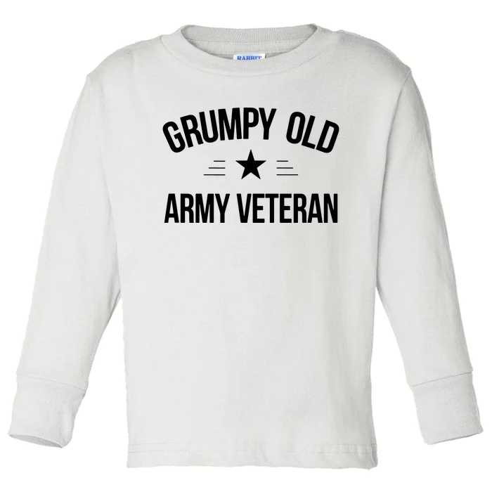 Grumpy Old Army Veteran Toddler Long Sleeve Shirt