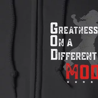 Greatness On A Different Level Mode Full Zip Hoodie