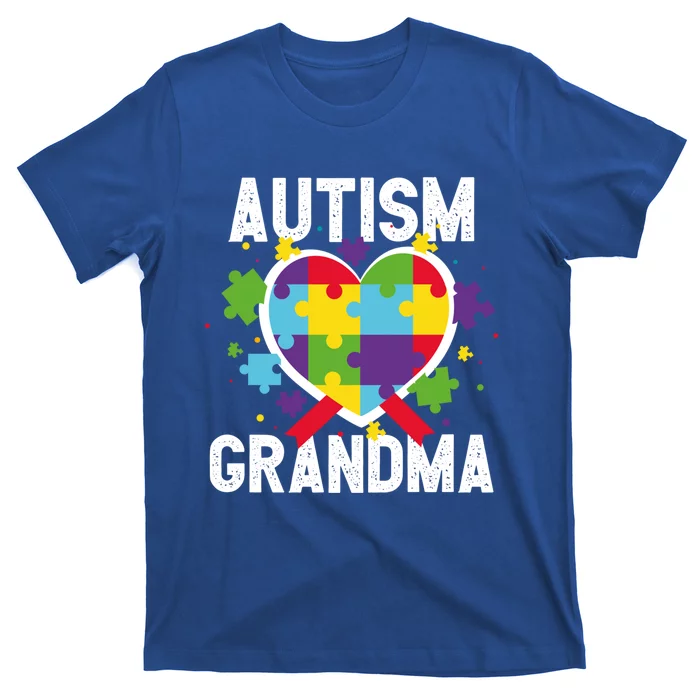 Grandma Of A Warrior Proud Grandma Autism Cute Gift T-Shirt