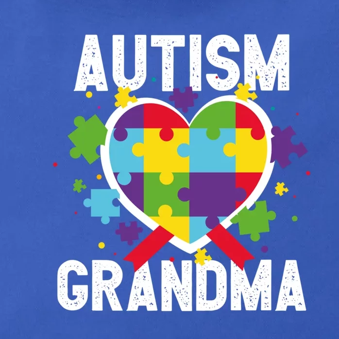 Grandma Of A Warrior Proud Grandma Autism Cute Gift Zip Tote Bag