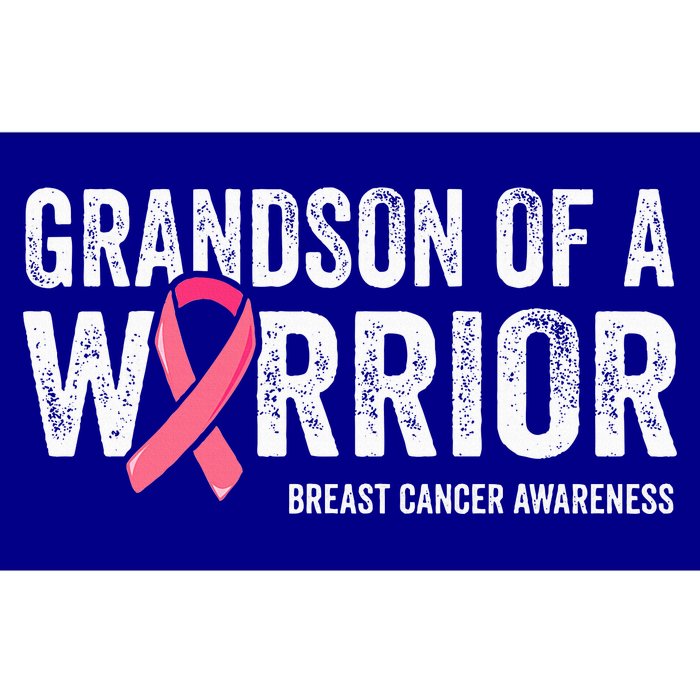 Grandson Of A Warrior Grandma Breast Cancer Matching Bumper Sticker