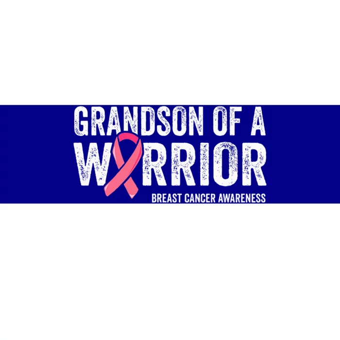 Grandson Of A Warrior Grandma Breast Cancer Matching Bumper Sticker