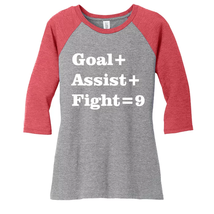 Goal Assist Fight Women's Tri-Blend 3/4-Sleeve Raglan Shirt