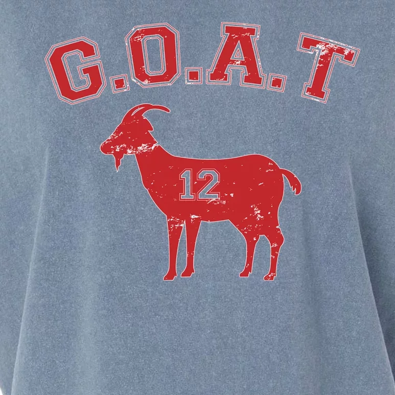 Goat 12 New England Football Fan Garment-Dyed Women's Muscle Tee