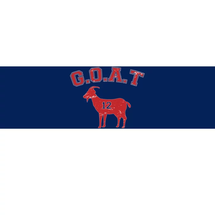 Goat 12 New England Football Fan Bumper Sticker