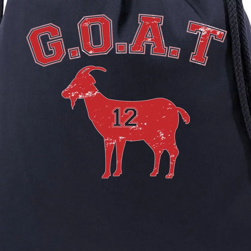 Goat 12 New England Football Fan Drawstring Bag