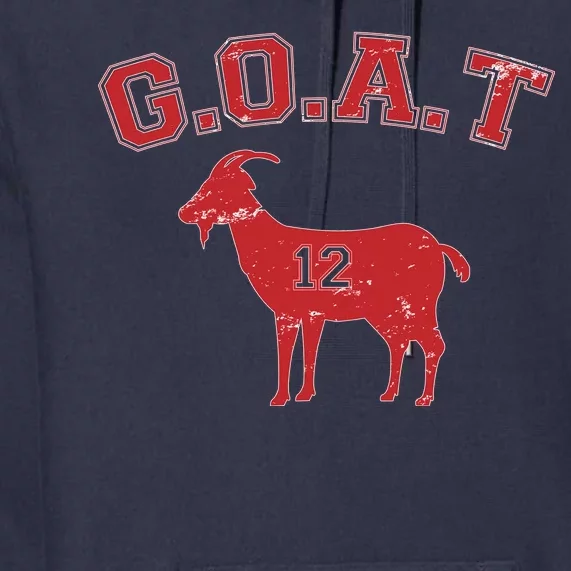 Goat 12 New England Football Fan Premium Hoodie