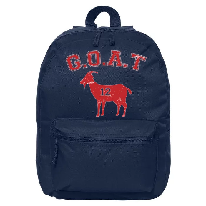 Goat 12 New England Football Fan 16 in Basic Backpack