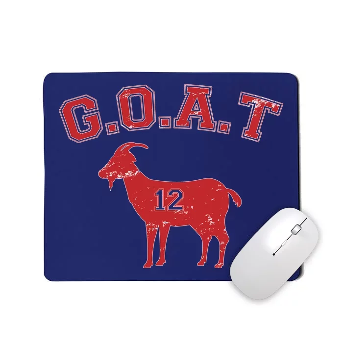 Goat 12 New England Football Fan Mousepad