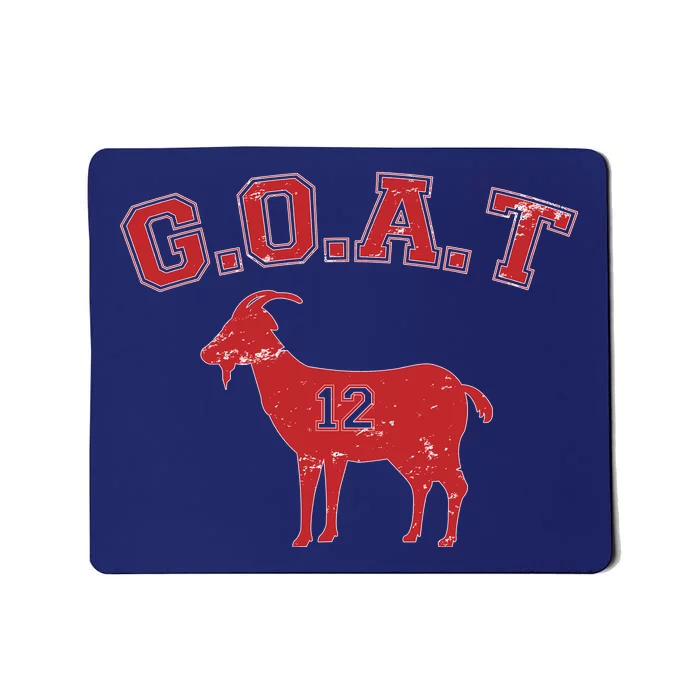 Goat 12 New England Football Fan Mousepad