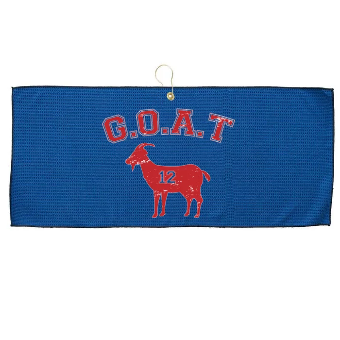 Goat 12 New England Football Fan Large Microfiber Waffle Golf Towel