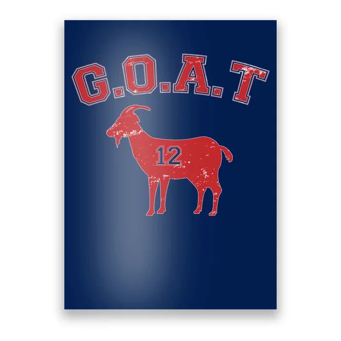 Goat 12 New England Football Fan Poster